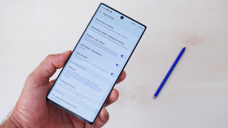 Samsung Galaxy Note 10 - nastavenia S Pen