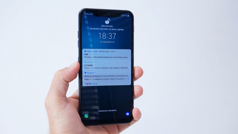 LG G8S ThinQ - odomknuté tvárou, prstom, dlaňou...