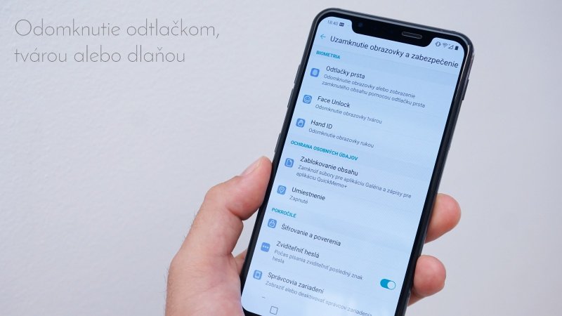 LG G8S ThinQ - spôsoby odomknutia