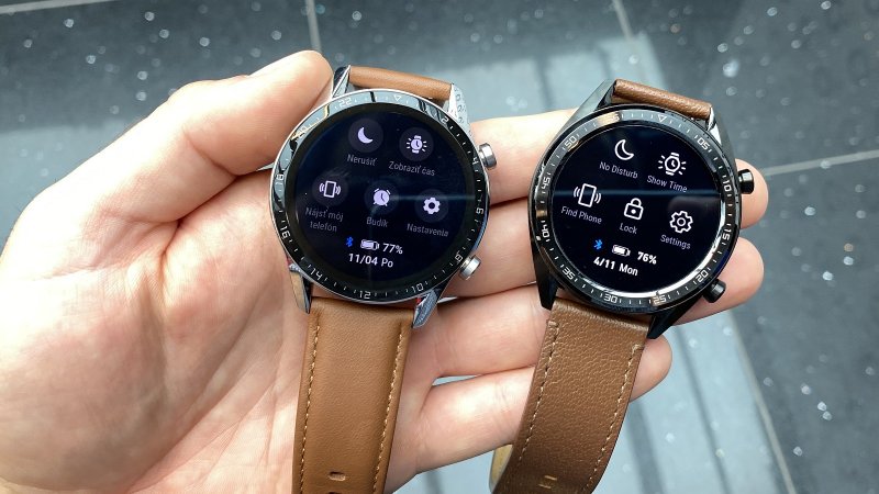 Huawei Watch GT 2 vs. Huawei Watch GT (horná lišta)