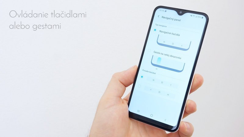 Samsung Galaxy A20e ovládanie gestami