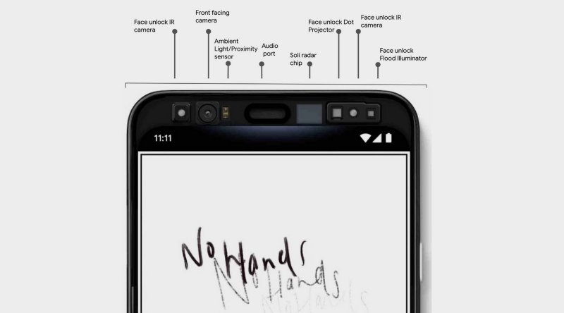 Google Pixel 4 senzory