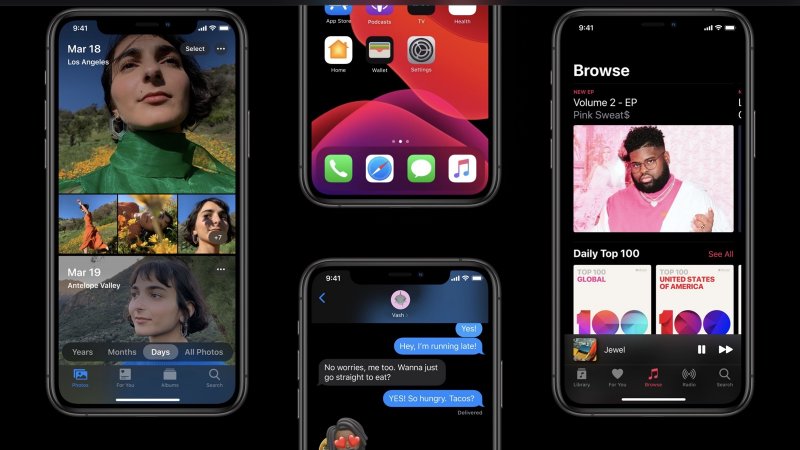 iOS 13 tmavý režim