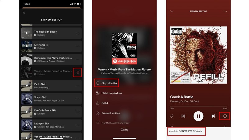 V Spotify Premium skryjete vybrané skladby