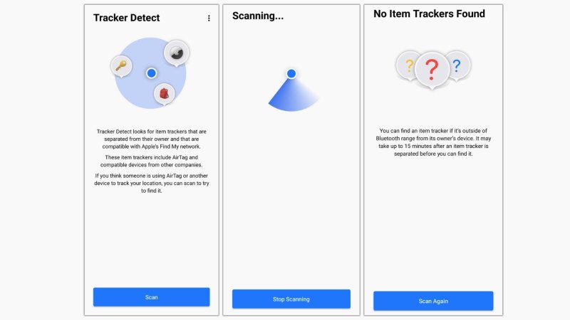Tracker Detect - vyhľadá Apple AirTag v okolí