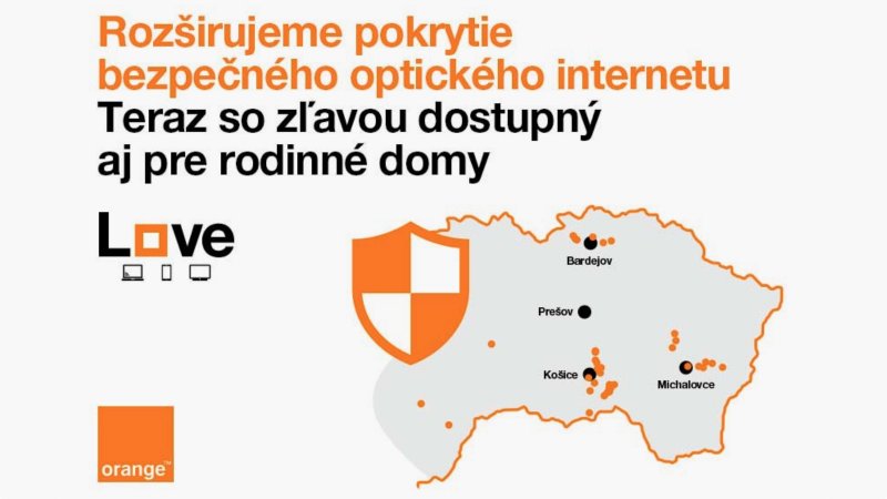 Orange: optický internet dostupný v ďalších 37 obciach na východe Slovenska