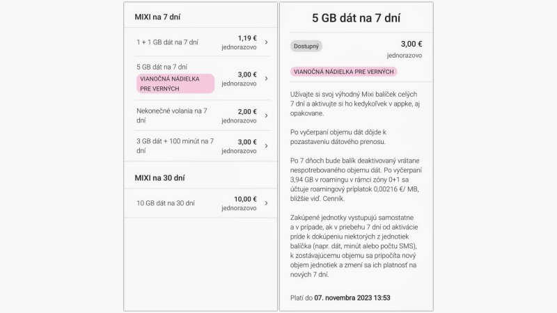 Telekom: prvý predvianočný MIXI balíček už nájdete v apke