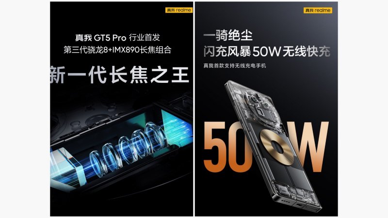 Realme GT5 Pro prinesie Snapdragon 9 Gen 3 a 50 W bezdrôtové nabíjanie